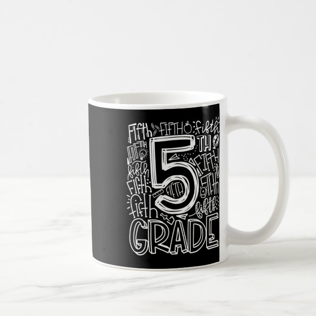 Typografie-Team der fünften Klasse Lehrer zurück Kaffeetasse (Rechts)