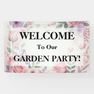 Typografie Text Blumenherzen romantische Aquarellf Banner