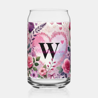 Typografie Text florale Herzen romantische Wasserf Dosenglas