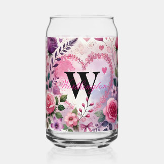Typografie Text florale Herzen romantische Wasserf Dosenglas