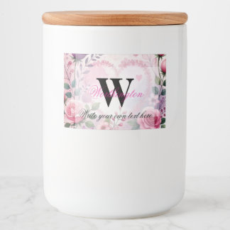 Typografie-Text florale Herzen romantische Wasserf Lebensmitteletikett