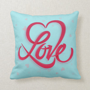 Typografie  Throw-Kissen Liebevalentines Tages Kissen