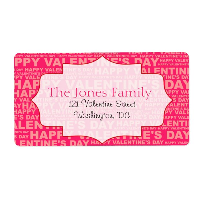 Typografie Valentinstag Aufkleber (Vorne)