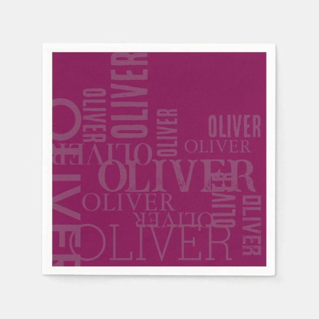 Typografie-Wine Serviette (Vorderseite)