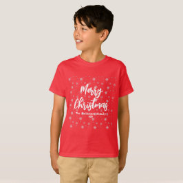 Typografie Winter Snowflake Moderne frohe Weihnach T-Shirt