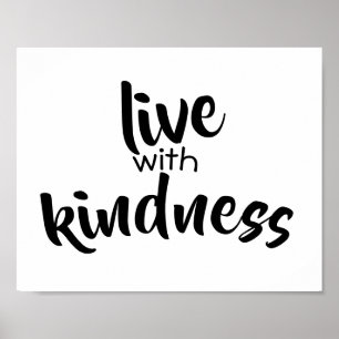 Typografie Wortposter schwarz-weiß Poster