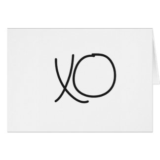 Typografie XO umarmt und küsst Kalligraphie