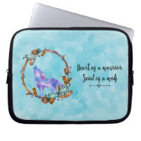 Typografie Zitat mit Watercolor Wolf Boho Style