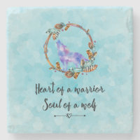 Typografie Zitat mit Watercolor Wolf Boho Style