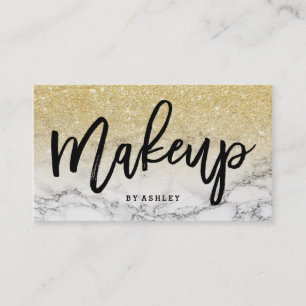 Typografiegoldombre Marmor des Maskenbildners Visitenkarte