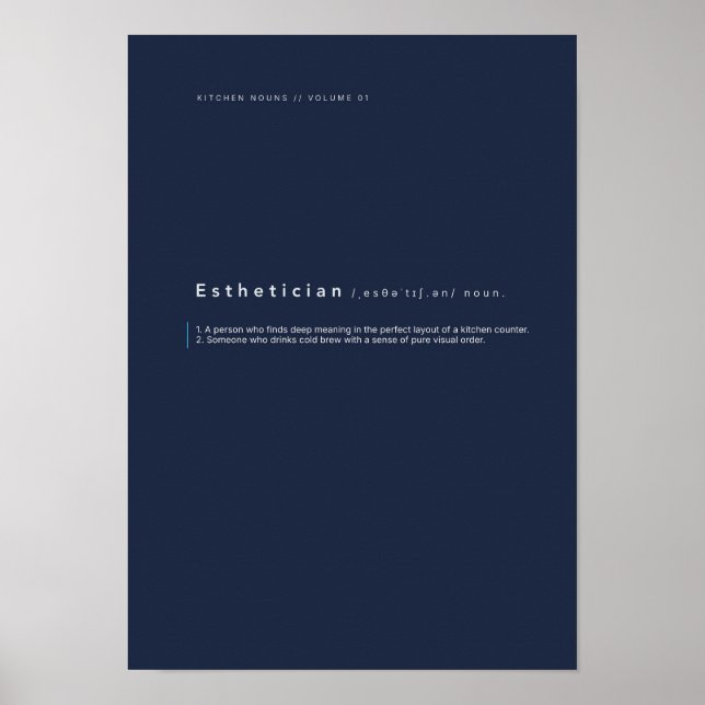 Typografieposter Küchennomen Poster (Vorne)