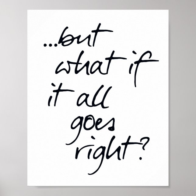 Typografisch inspirierende Schwarz-Weiß-Skandale Poster (Vorne)