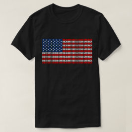 Typografische amerikanische Flagge T-Shirt