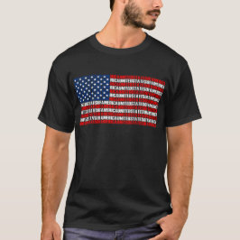 Typografische amerikanische Flagge T-Shirt