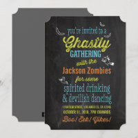 Typografische Halloween-Monster-Bash-Einladung