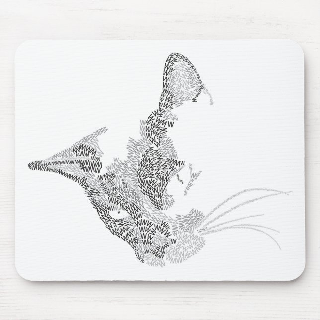 Typografische Kitty Mousepad (Vorne)