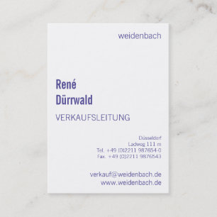 Typografische Visitenkarten Visitenkarte