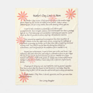 Typografischer Brief an die Mutter Fleecedecke