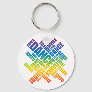 Typografischer Dance (Spectrum-Schlüsselanhänger) Schlüsselanhänger