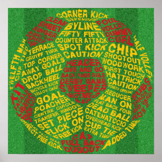 Typografischer Fußballball Poster
