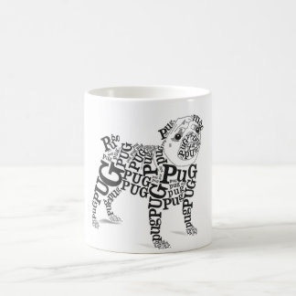 Typografischer Mops Kaffeetasse