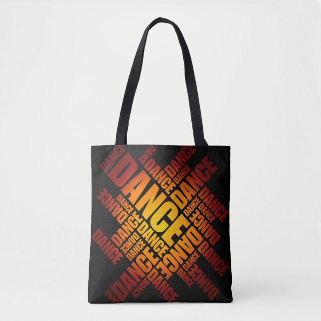 Typografischer Tanz (Feuer) Tasche (Vorderseite)