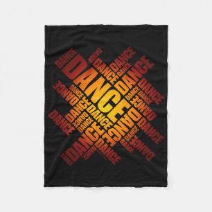 Typografischer Tanz Fleecedecke