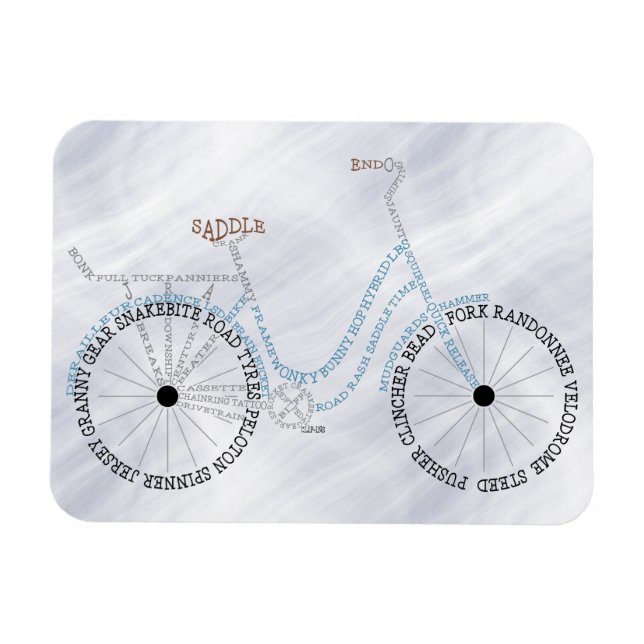 Typografisches Bikemagnet Magnet (Horizontal)