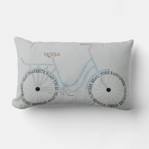 Typografisches Fahrradkissen Lendenkissen