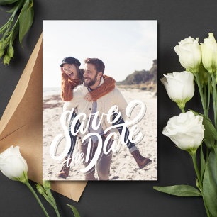 Typografisches Foto Elegant Wedding Save The Date