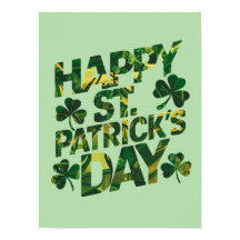 Typografisches Happy St. Patrick's Day Green Poste