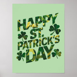 Typografisches Happy St. Patrick's Day Green Poste Poster