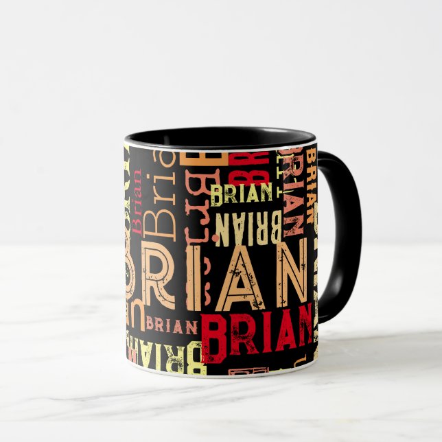Typografisches Muster von benutzerdefinierten Farb Tasse (VorderseiteRechts)