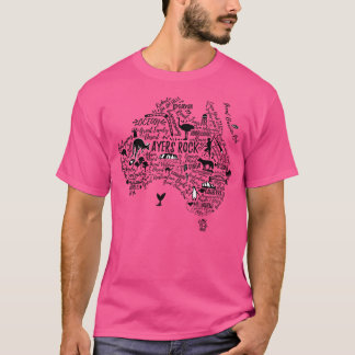 Typografisches Poster. Australien Karte. Australie T-Shirt