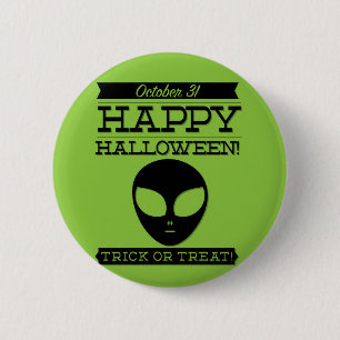Typografisches Retro Halloween Button