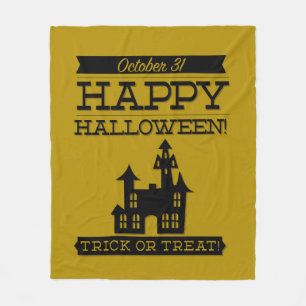 Typografisches Retro Halloween Fleecedecke
