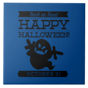 Typografisches Retro Halloween Fliese