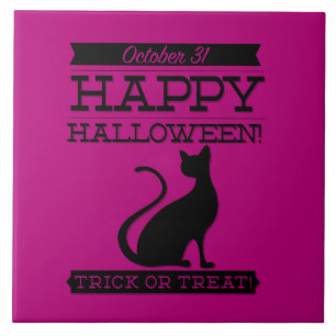 Typografisches Retro Halloween Fliese