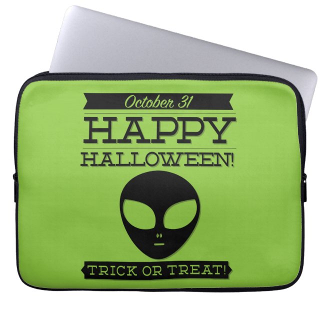 Typografisches Retro Halloween Laptopschutzhülle (Vorderseite)