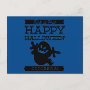 Typografisches Retro Halloween Postkarte