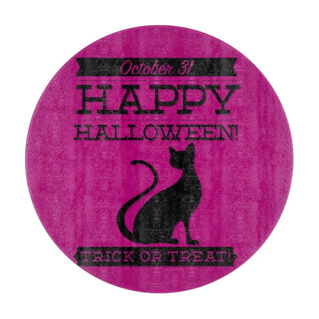 Typografisches Retro Halloween Schneidebrett (Vorderseite)