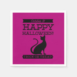 Typografisches Retro Halloween Serviette