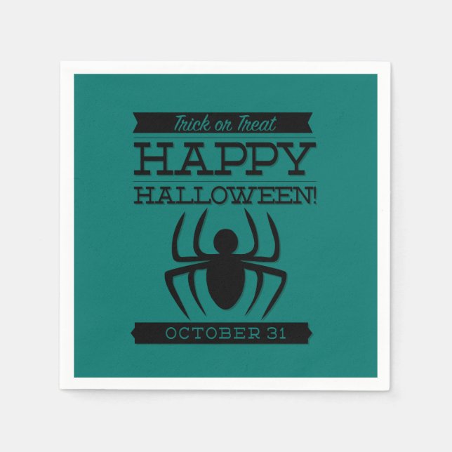 Typografisches Retro Halloween Serviette (Vorderseite)