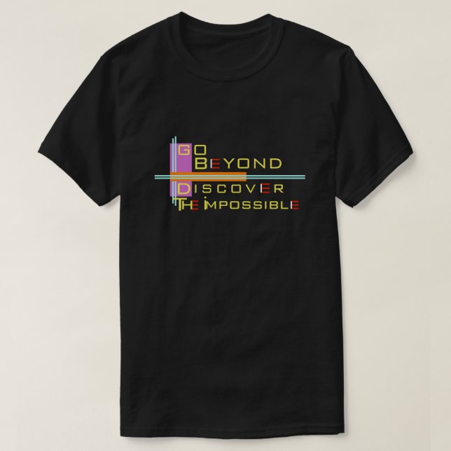 Typografisches Textdesign mit Streifenmuster T-Shirt (Design vorne)