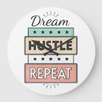 Typografisches Zitat - "Traum. Hustle. Wiederholen