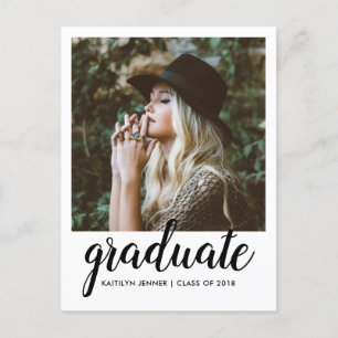 Typografy Graduation Party   Save the Date Foto Postkarte