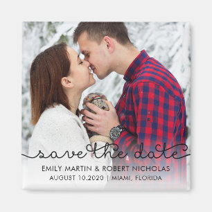 Typografy save the Date Wedding Aimant