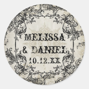 Typografy Style Gravers Schriftart Swirl Schnörkel Runder Aufkleber