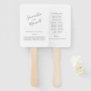 Typografy Wedding Program Fan Fächer