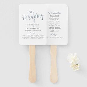 Typografy Wedding Program Fan Fächer
